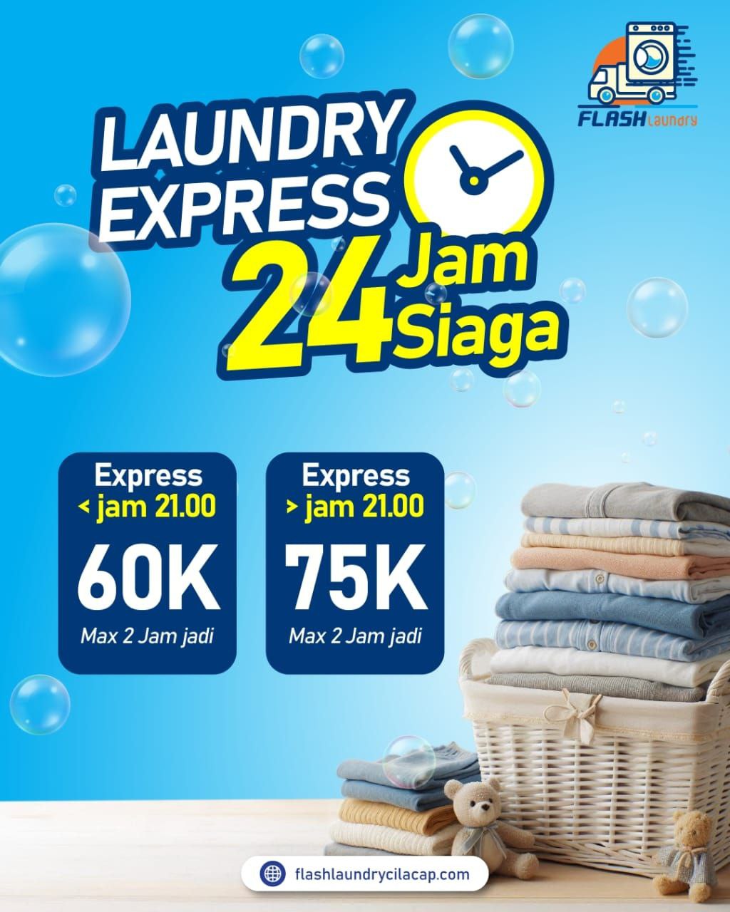 Flash Laundry Cilacap: 24-Hour Express Service That Lightens Your Day